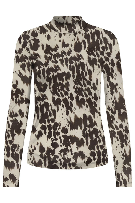 Only - Onlerica Life Mesh L/S Top - 4895995 Black Splassed Cow