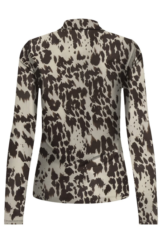 Only - Onlerica Life Mesh L/S Top - 4895995 Black Splassed Cow