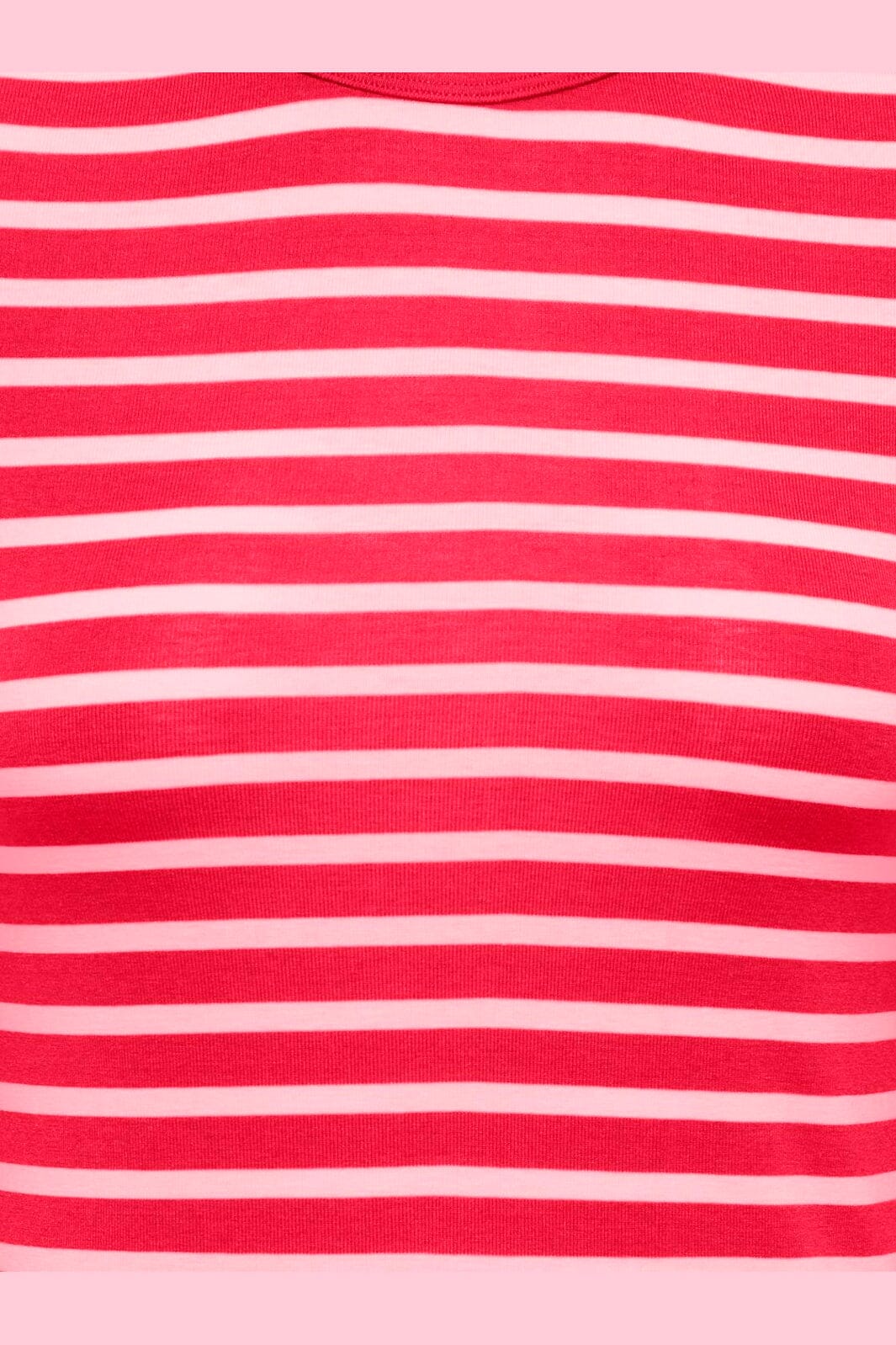 Only - Onlevie L/S O-Neck Stripe Top - 5192609 Lollipop Pink Parfait (Fido)