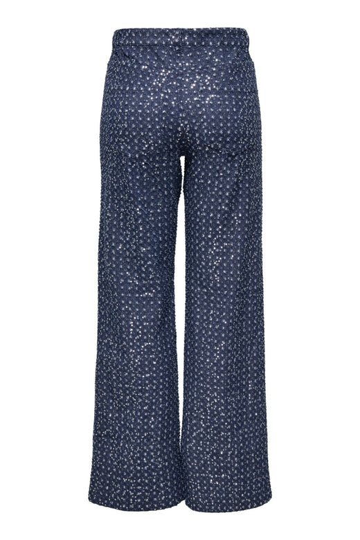 Only - Onlevita Shimmer Pants - 4897058 Dark Blue Denim Bukser 