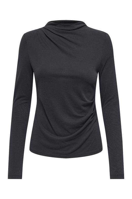 Only - Onlfree Life L/S Drape Top - 4841918 Black