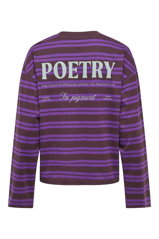 Only - Onlfreja L/S Stripe Top Cc - 5128183 Plum Perfect Freja New Autumn (Pansy) + Poetry Print