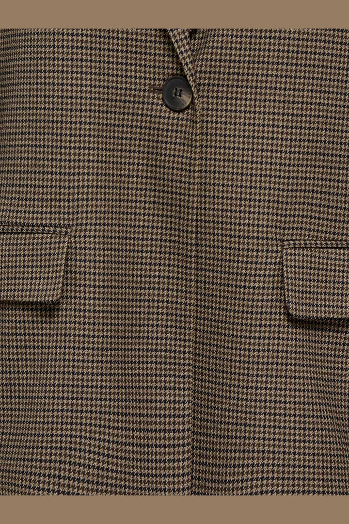 Only - Onlgilla L/S Slit Check Blazer Tlr - 5183851 Walnut Naval Academy
