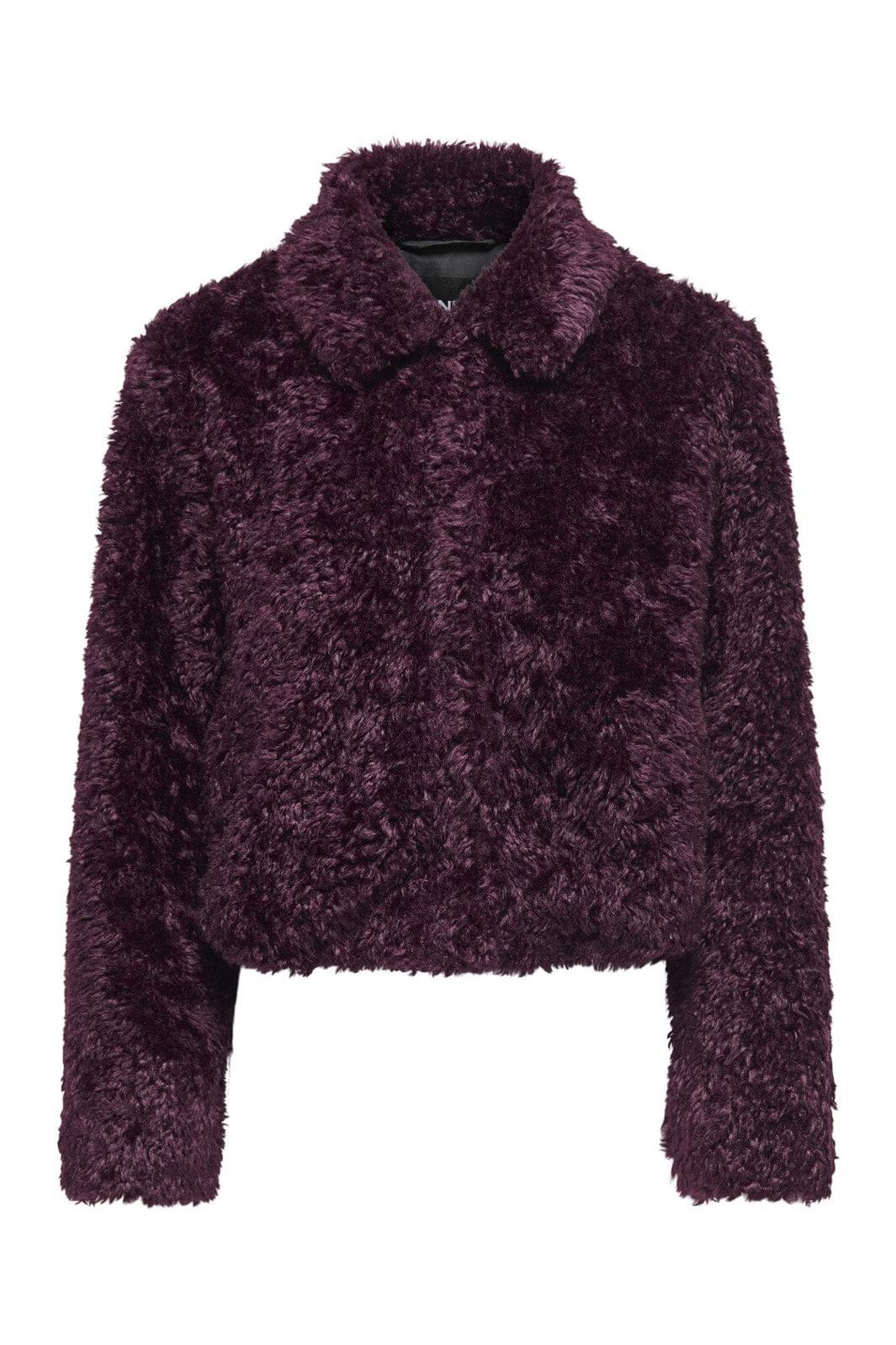 Only - Onlginny Short Teddy Jacket - 4813901 Mauve Wine