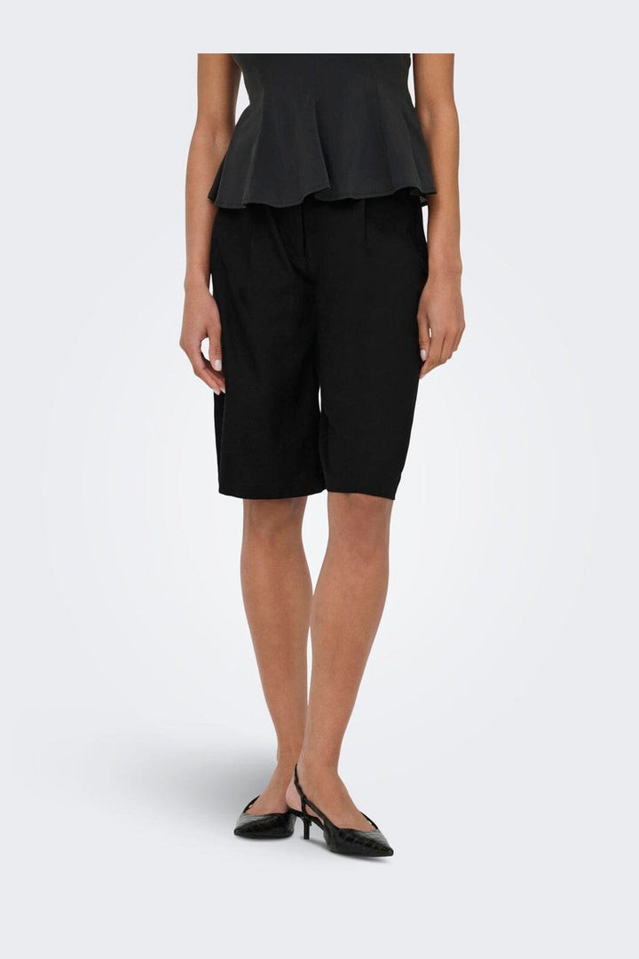 Only - Onlgoa Linen Bl Long Shorts Cc Tlr - 4942151 Black