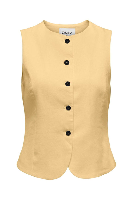 Only - Onlgoa S/L Linen Bl Waistcoat Cc Tlr - 4984923 Sunlight