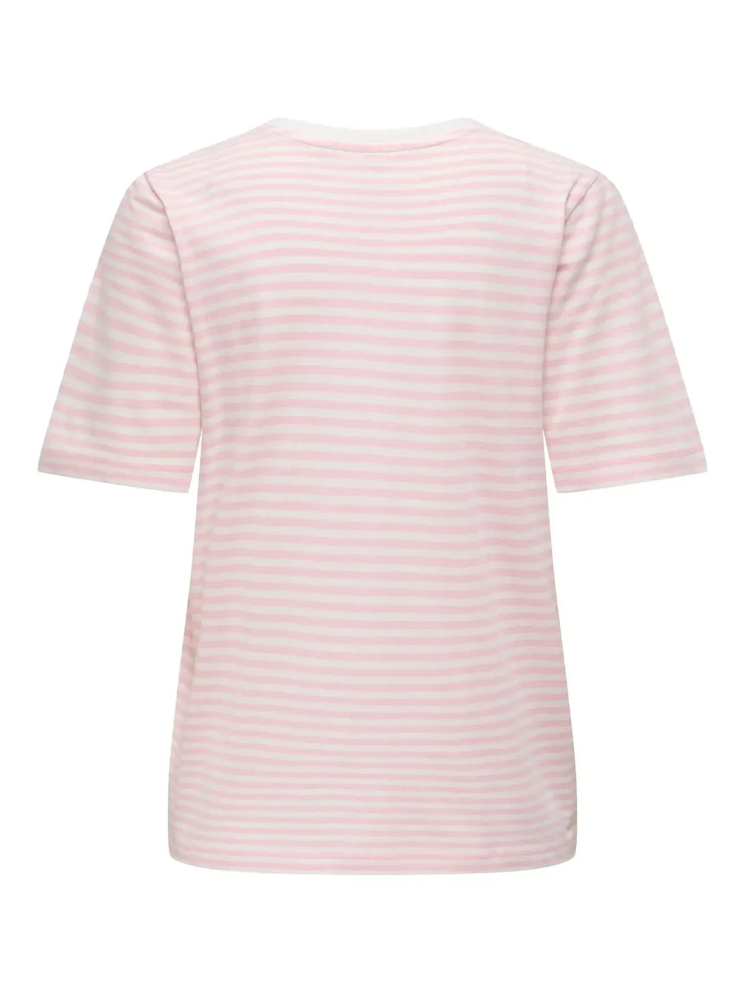 Only - Onlhappy Life S/S Emb Top - 5030048 Cloud Dancer Romance Rose + Cherry T-shirts 