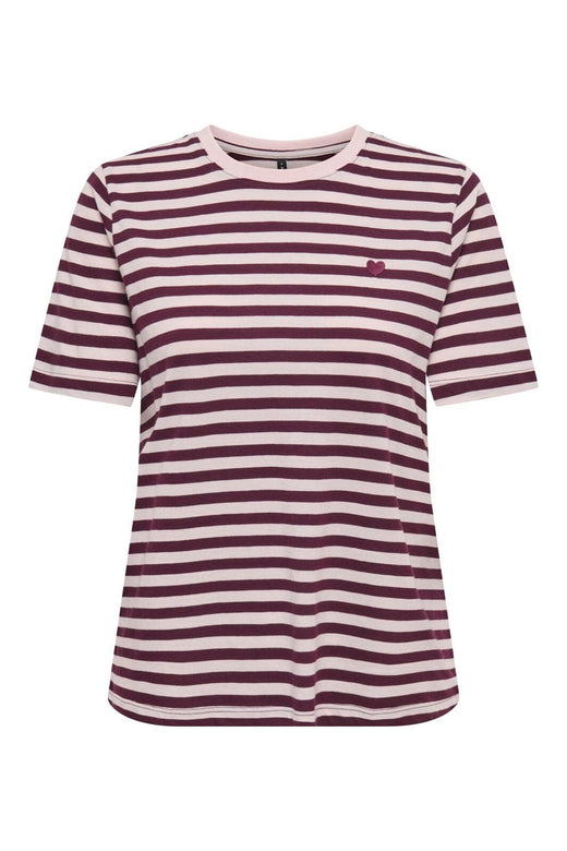 Only - Onlhappy S/S Emb Top - 5204485 Winetasting Pale Lilac (Uni) - Winetasting Emb Heart