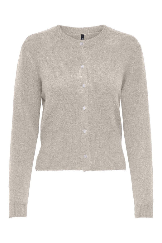 Only - Onlhavanna Ls Button Cardigan Knt - 4932226 Pumice Stone Melange/Bling Button