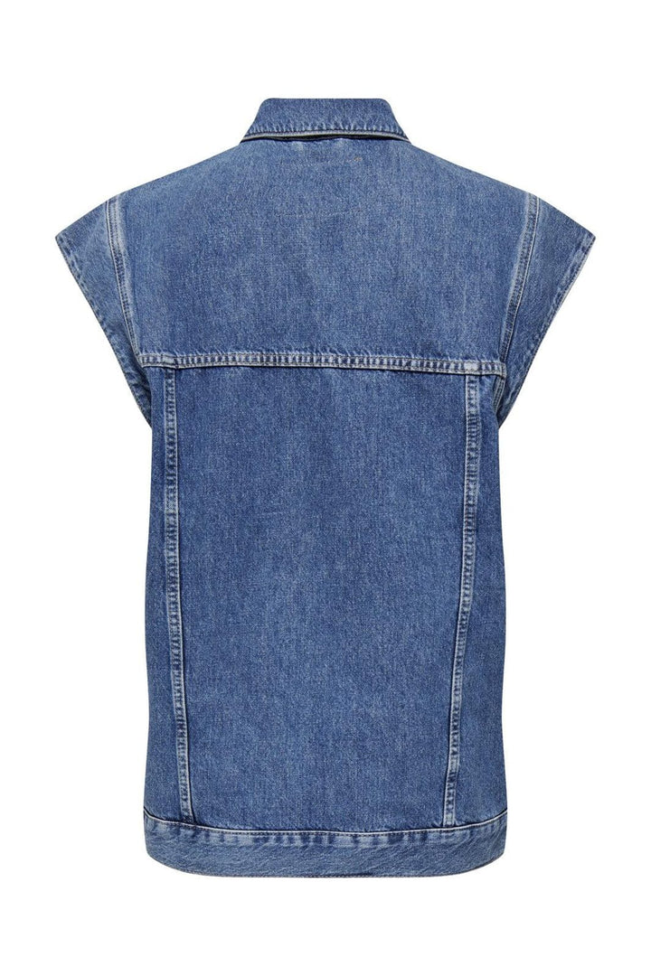 Only - Onlirene S/L Waistcoat Cro - 4536345 Medium Blue Denim