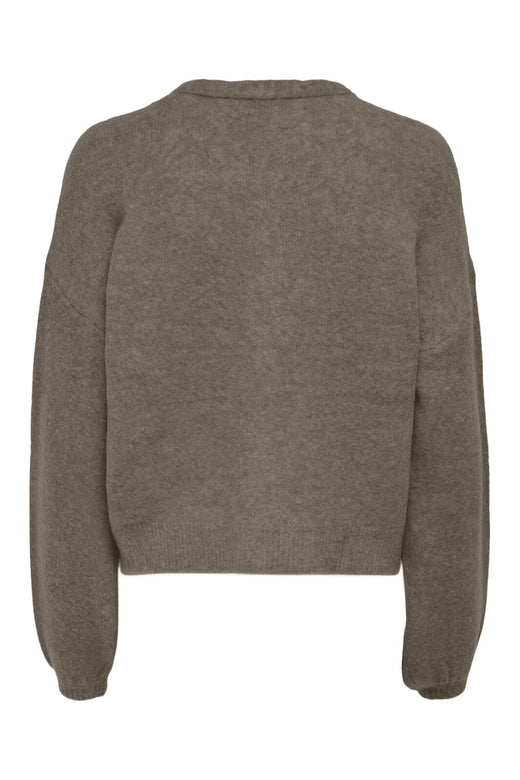Only - Onlisabella L/S Cardigan Knt - 4889555 Walnut Melange