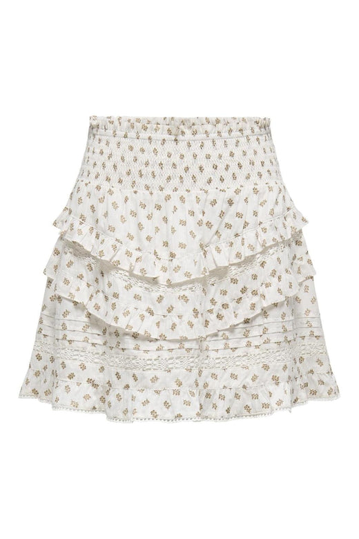 Only - Onljasmin Flounce Skirt 15352497 - 4852880 - Cloud Dancer Kelp Flower