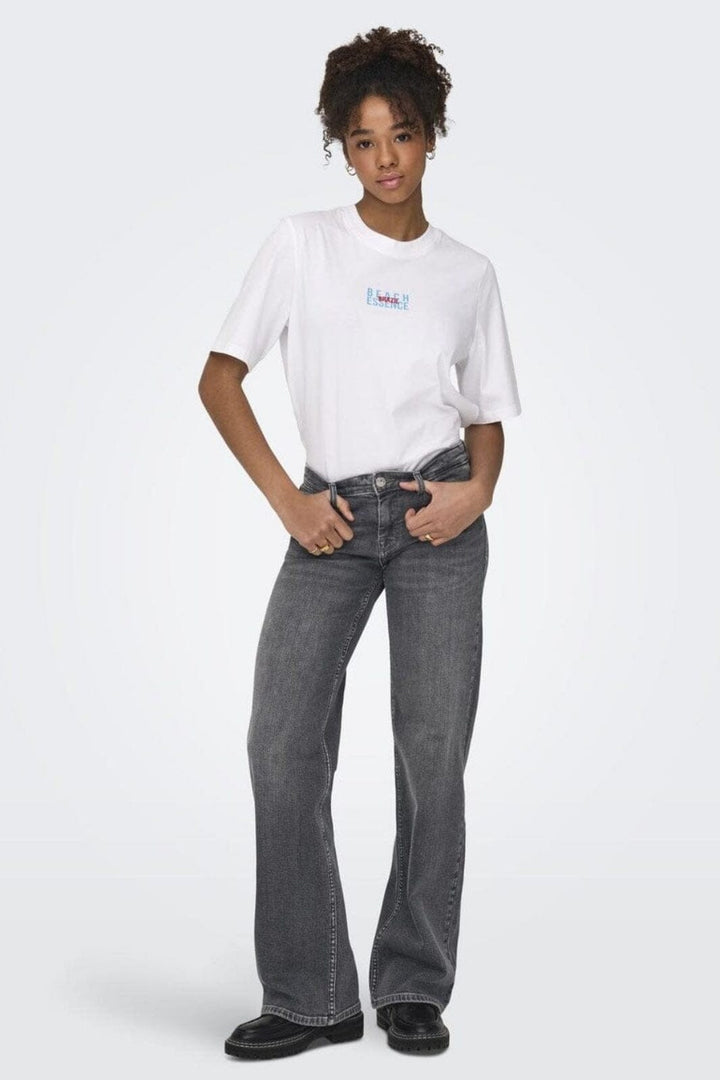 Only - Onljudy Lw Wide Leg Tai Epp - 4660851 Grey Denim