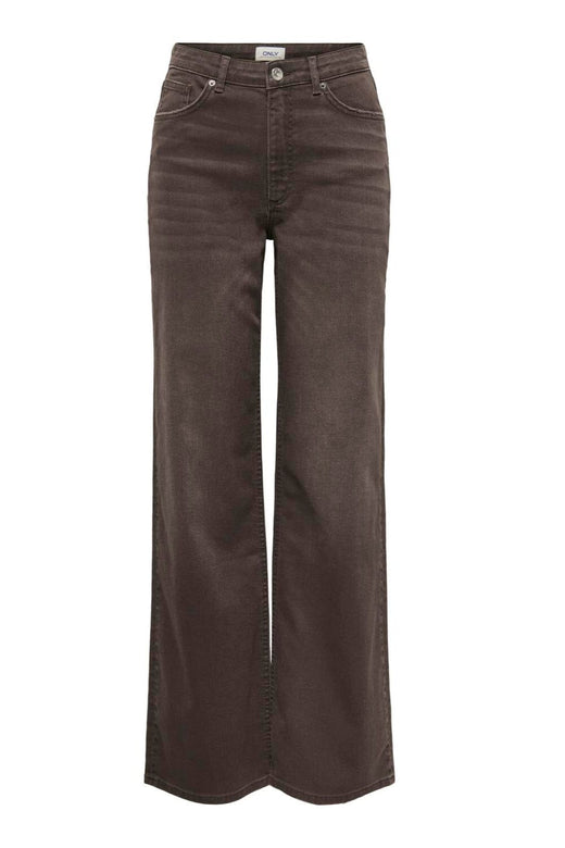 Only - Onljuicy Wide Leg Brown Dot - 4982454 Dark Brown Denim Jeans 