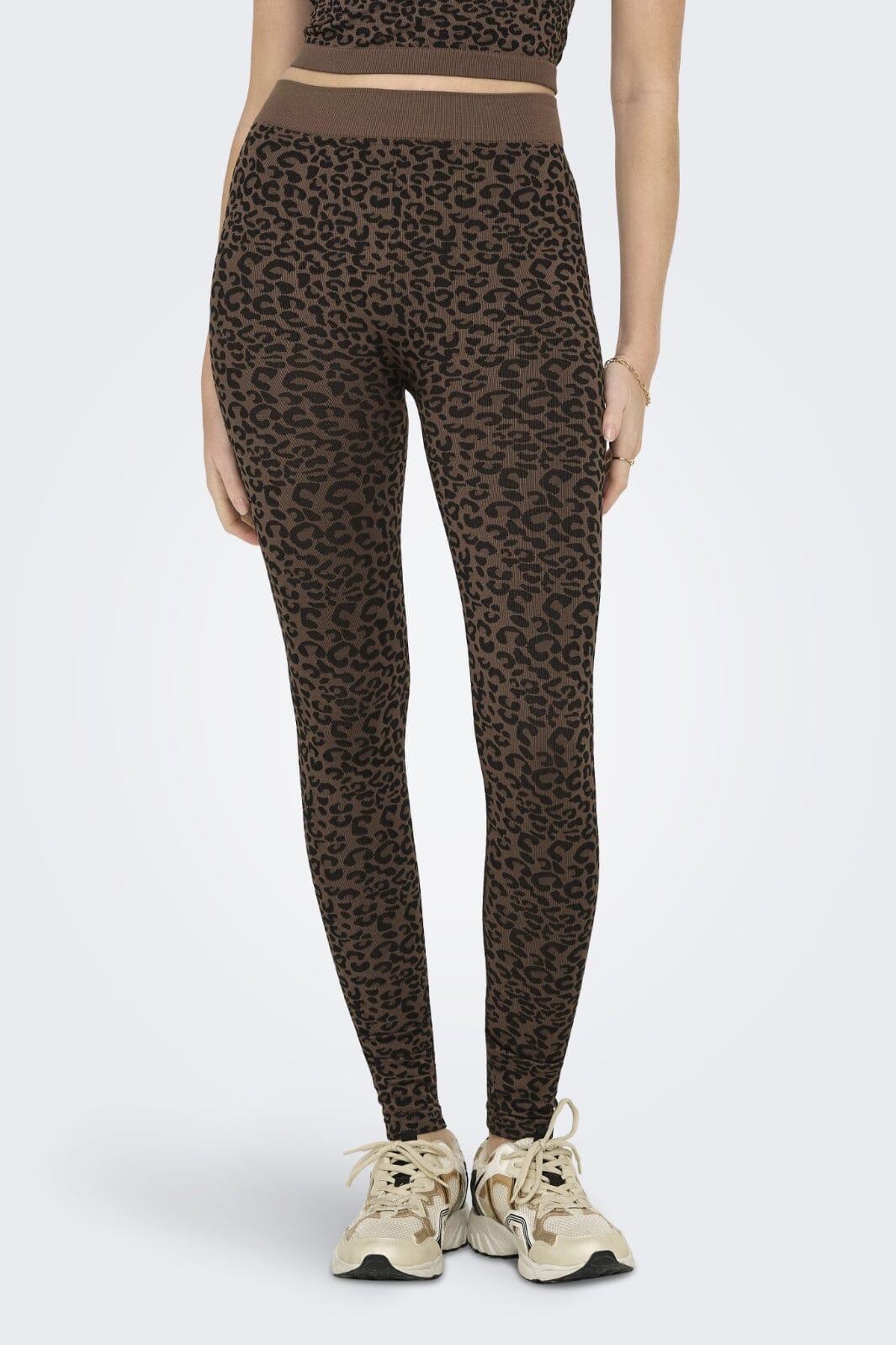 Only - Onljungle Seamless Animal Leggings Acc - 4756659 Pinecone Leopard Pattern