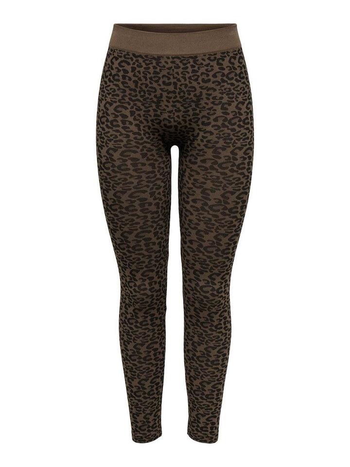 Only - Onljungle Seamless Animal Leggings Acc - 4756659 Pinecone Leopard Pattern