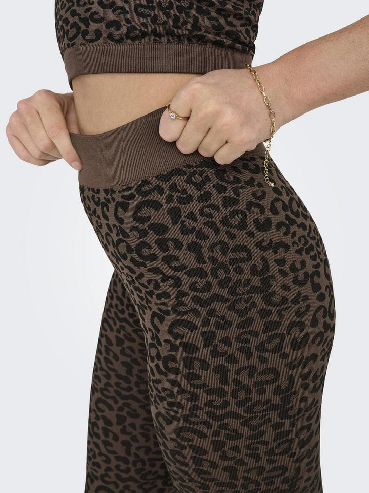 Only - Onljungle Seamless Animal Leggings Acc - 4756659 Pinecone Leopard Pattern