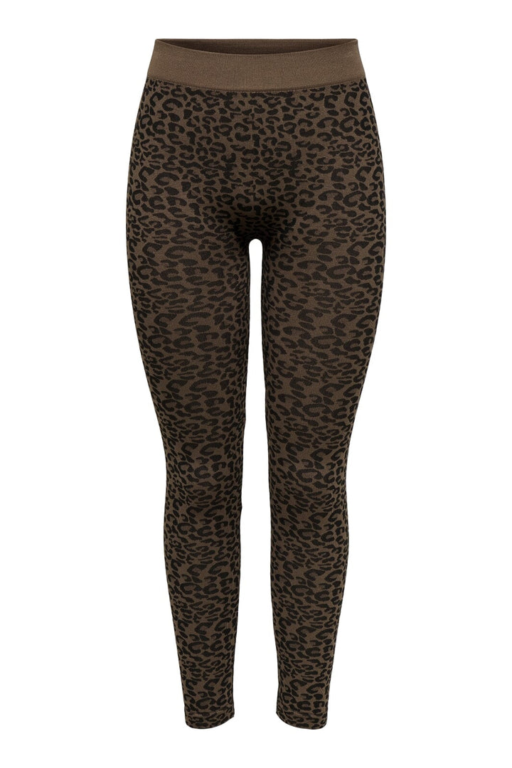 Only - Onljungle Seamless Animal Leggings Acc - 4756659 Pinecone Leopard Pattern
