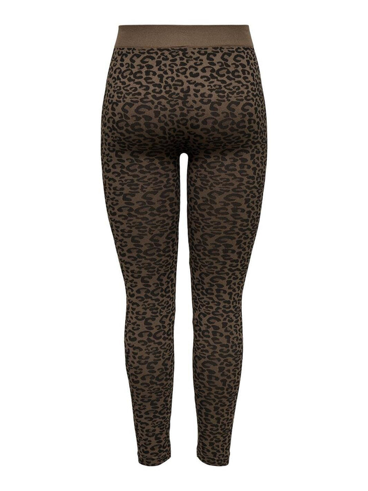 Only - Onljungle Seamless Animal Leggings Acc - 4756659 Pinecone Leopard Pattern