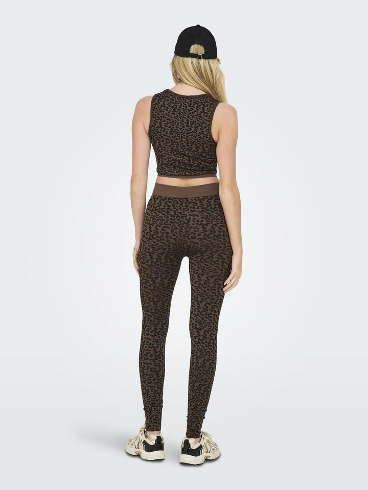 Only - Onljungle Seamless Animal Leggings Acc - 4756659 Pinecone Leopard Pattern