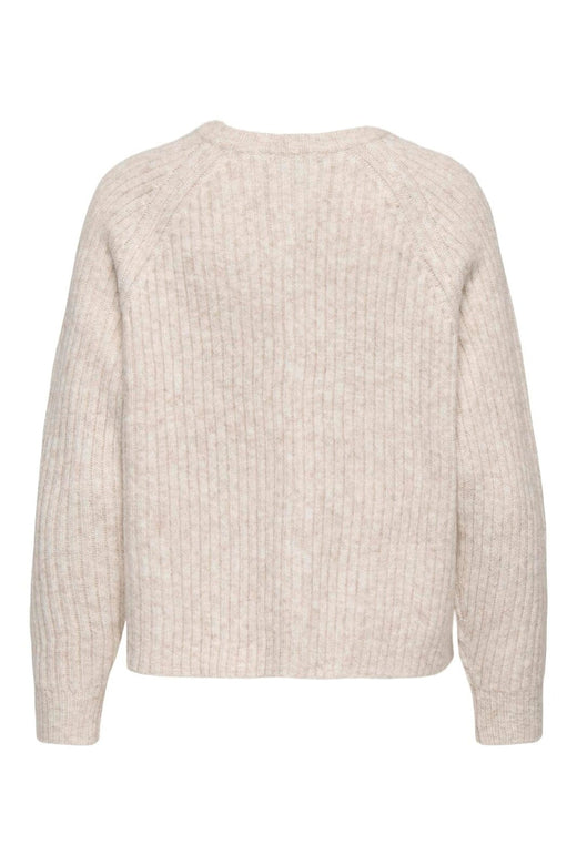 Only - Onlkalibu L/S Cardigan Knt - 4981918 Ecru Melange