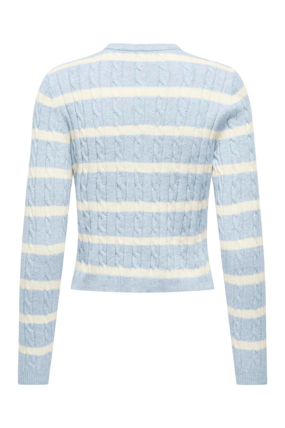 Only - Onlkatia Ls Cable Button Cardigan Cc Knt - 4959317 Cashmere Blue Melange/Babys Breath/Dtm Button