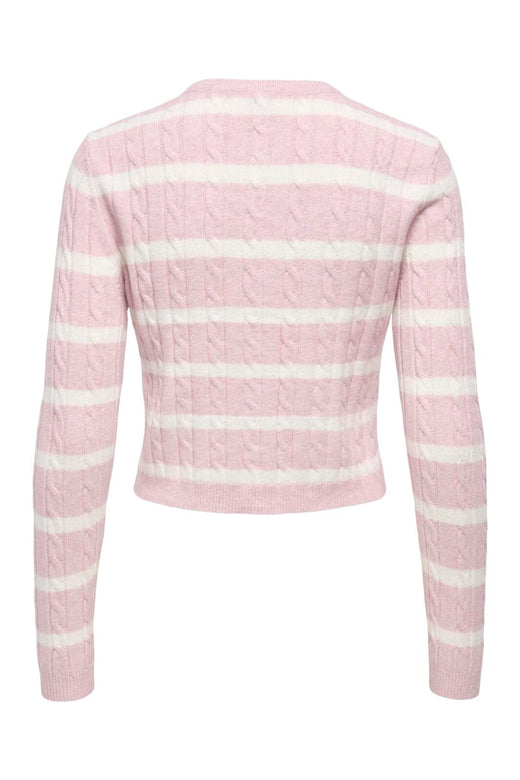 Only - Onlkatia Ls Cable Button Cardigan Cc Knt - 4959318 Burnished Lilac Melange/Babys Breath/Dtm Button