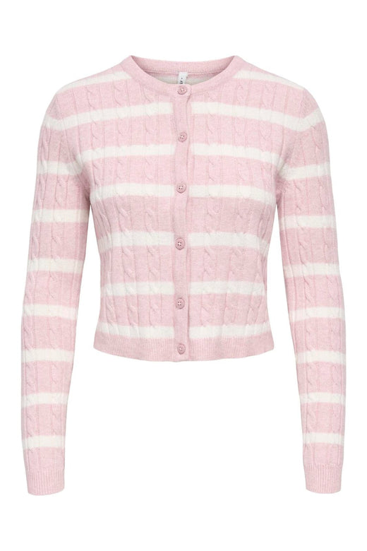 Only - Onlkatia Ls Cable Button Cardigan Cc Knt - 4959318 Burnished Lilac Melange/Babys Breath/Dtm Button