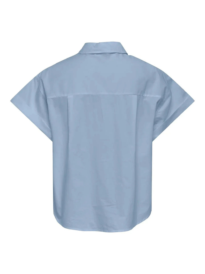 Only - Onlkeri S/S Fold Shirt - 5013734 Cashmere Blue Skjorter 