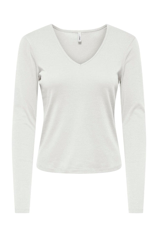 Only - Onlkira L/S V-Neck Top - 5138851 Cloud Dancer