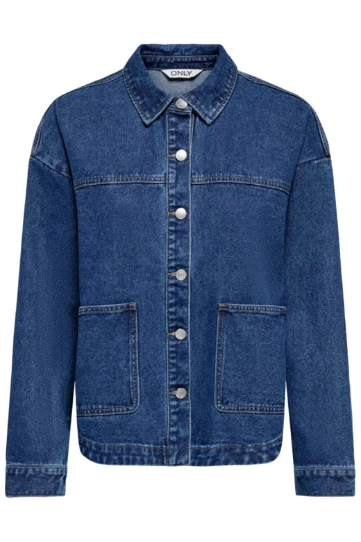Only - Onllara Ls Shacket Gua - 5036779 Medium Blue Denim Jakker 
