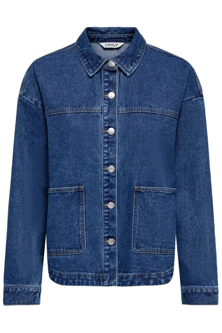 Only - Onllara Ls Shacket Gua - 5036779 Medium Blue Denim Jakker 