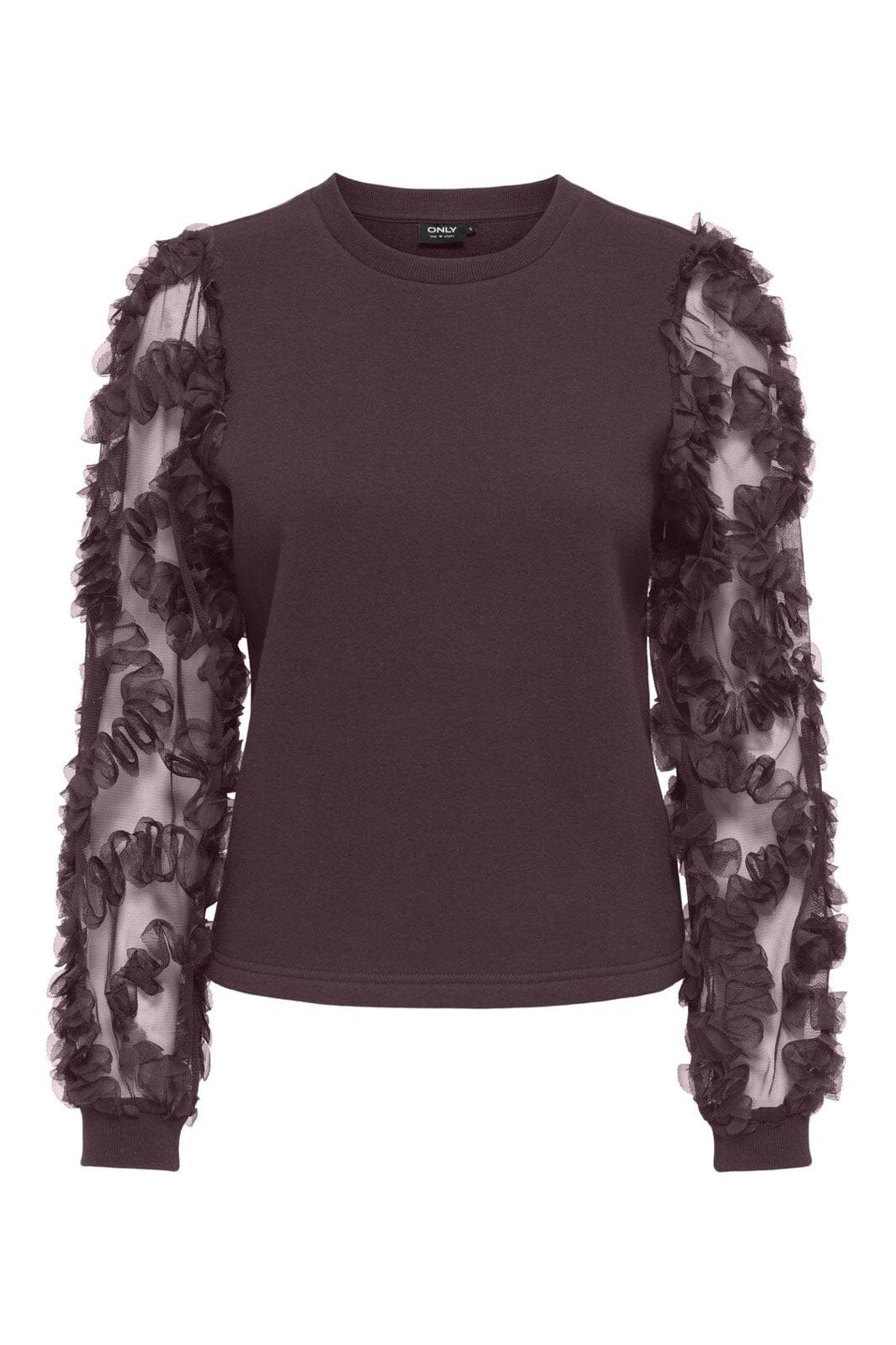 Only - Onllavin L/S O-Neck Mix Swt - 4928827 Winetasting Winetasting Mesh Sleeves