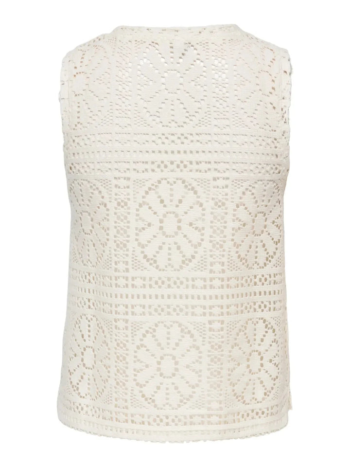Only - Onllian Lace Tank Top - 4990765 Birch Toppe 