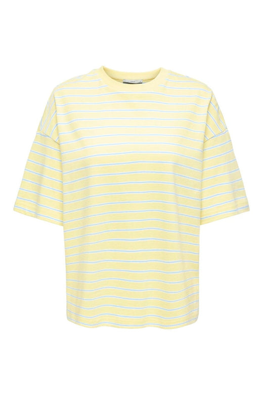 Only - Onllisa Stripe S/S Top - 5190511 Double Cream Cd/ Blue Stripes