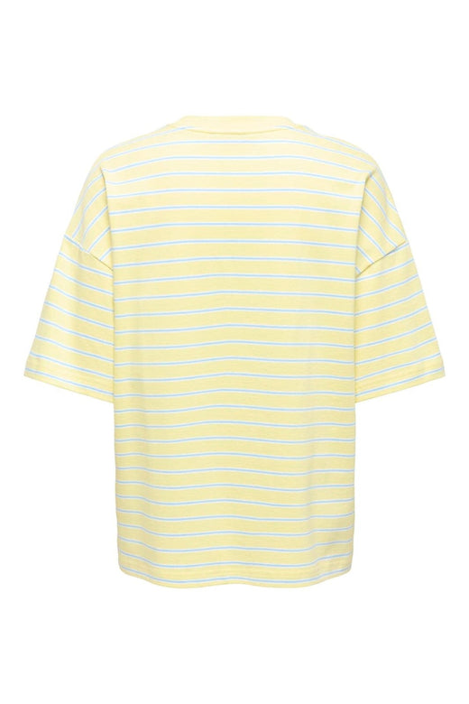 Only - Onllisa Stripe S/S Top - 5190511 Double Cream Cd/ Blue Stripes