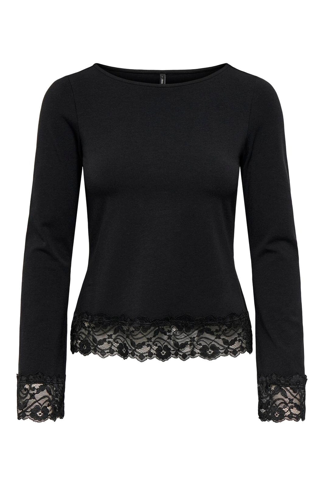 Only - Onllive Love L/S O-Neck Lace Top - 5130880 Black Dtm Lace