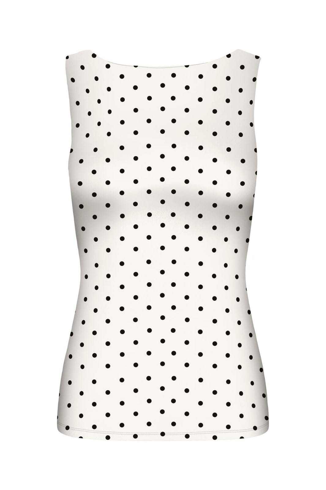Only - Onllone 2-Way S/L Top - 5083276 Cloud Dancer Small Black Dots