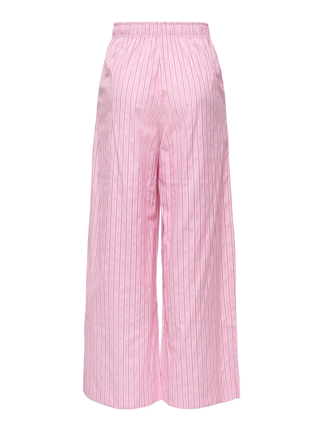 Only - Onlloris Striped Wide Pull Up Pants - 4988487 Lilac Sachet Spiced Apple Bukser 