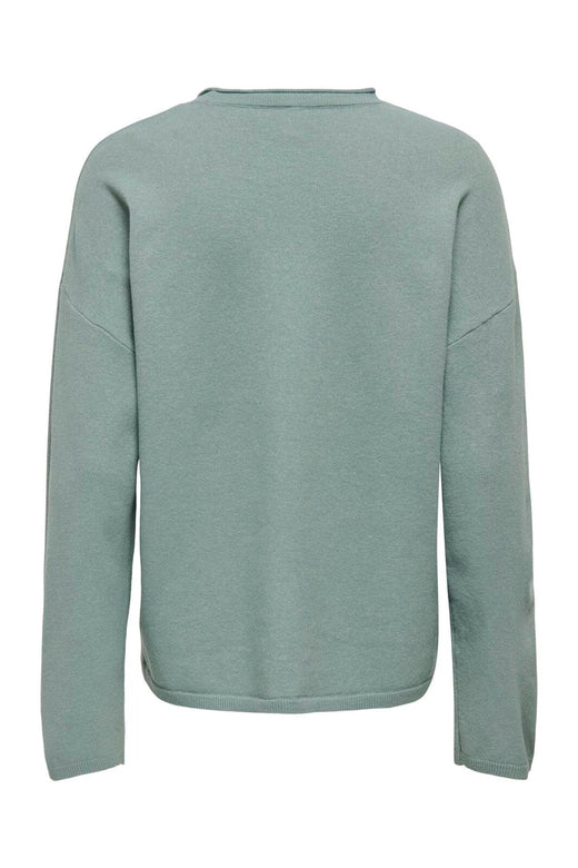 Only - Onlloyal Amalio Ls O-Neck Knt - 4982706 Chinois Green Melange