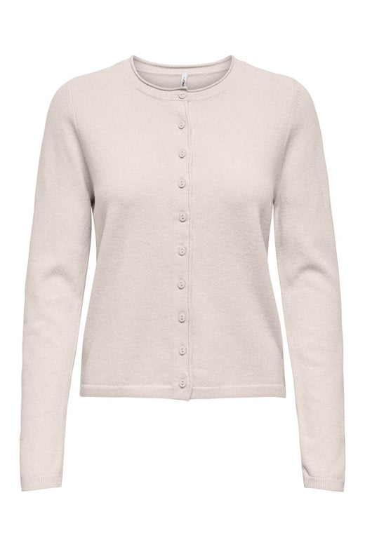 Only - Onlloyal Ls O-Neck Button Cardi Knt - 4986401 Moonbeam Melange