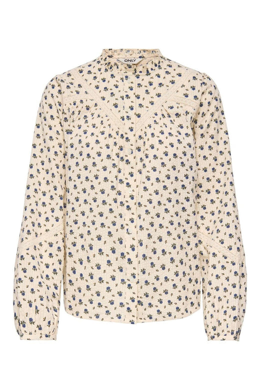 Only - Onllucinda Ls Tape Shirt - 5085607 Birch Blue Floral
