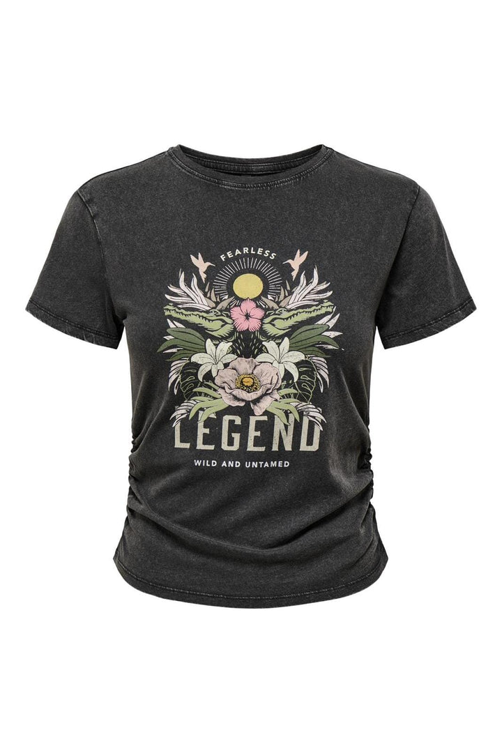 Only - Onllucy Life S/S Summer Top Box 15346760 - 4737444 - Black Malibu Legend