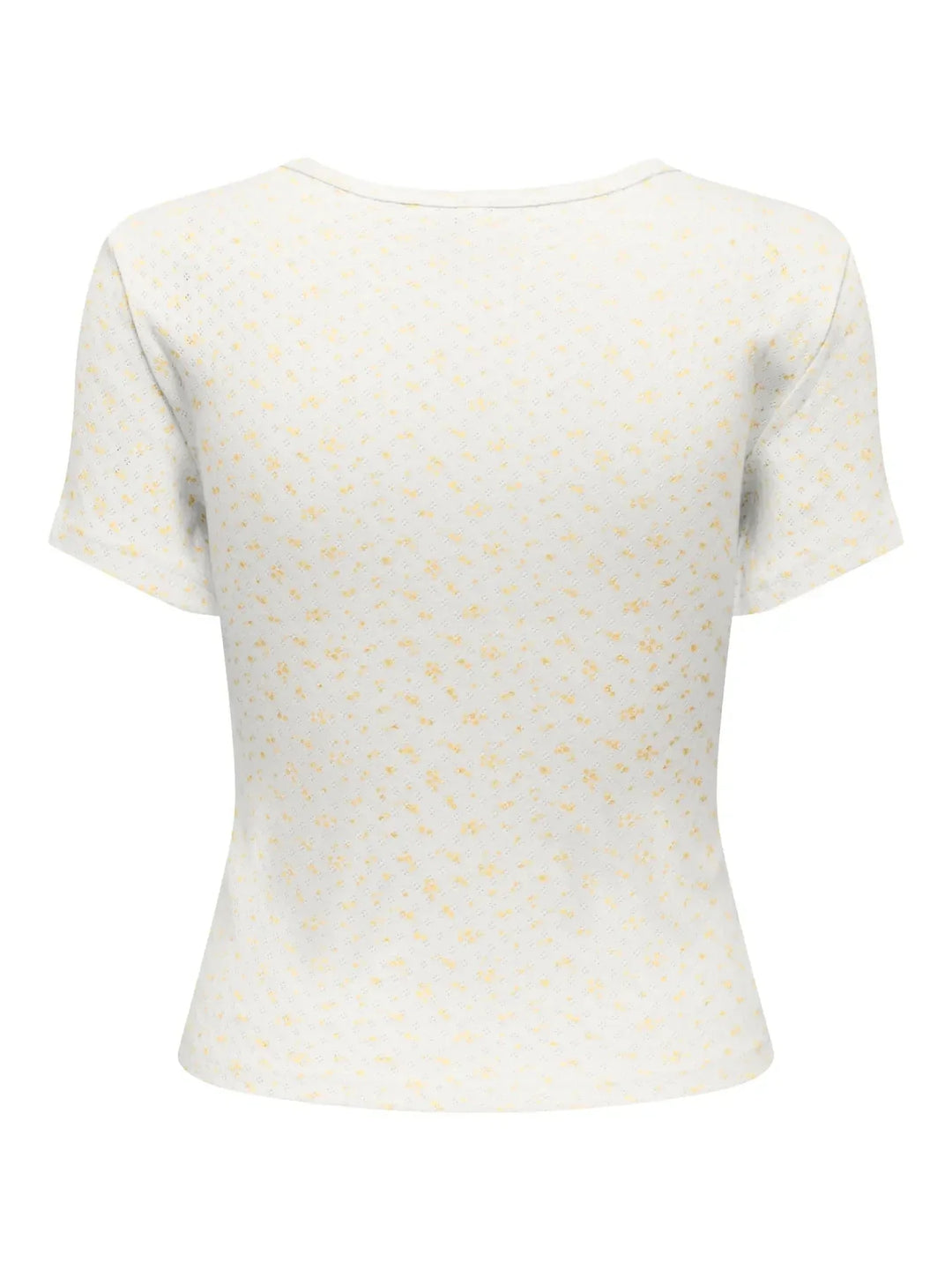 Only - Onlmadison S/S O-Neck Baby Tee - 5011785 Cloud Dancer Gry Flower Sunlight T-shirts 