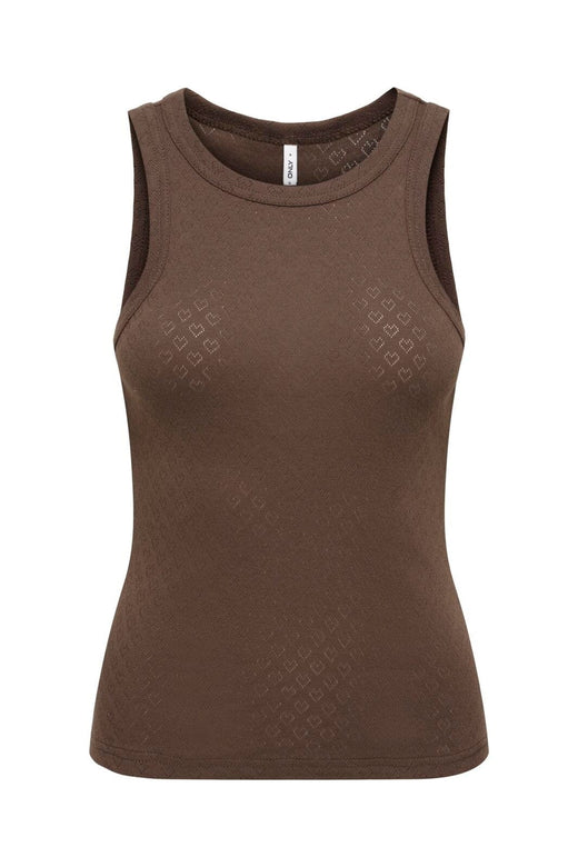 Only - Onlmadison Tank Top Box - 5034262 Chocolate Martini Heart Pointelle