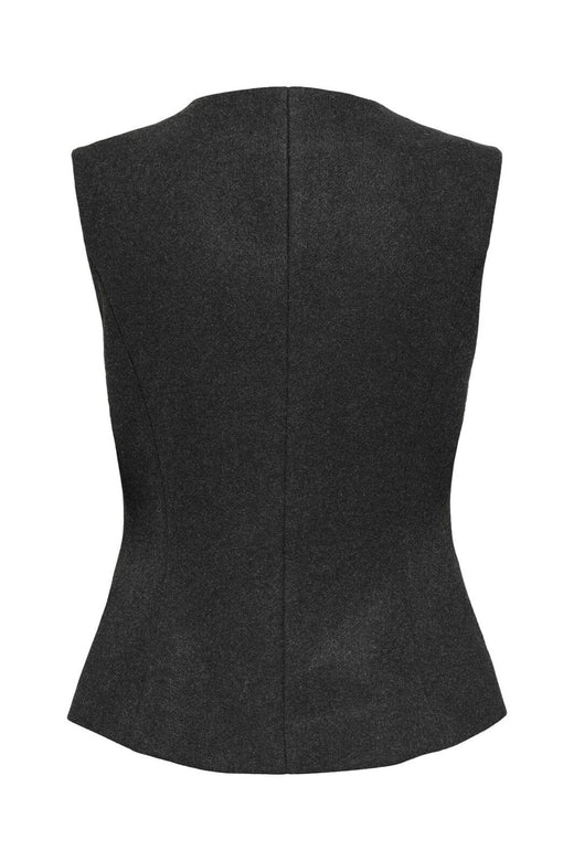 Only - Onlmaika Asym Fit Waistcoat Ox - 4929575 Dark Grey Melange
