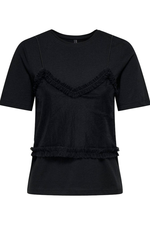 Only - Onlmalija Life S/S O-Neck Top Box - 4896206 Black Black Singlet T-shirts 