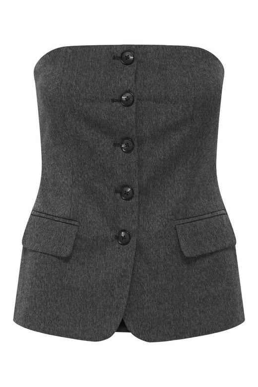 Only - Onlmarnie S/L But Tube Waistcoat Tlr - 4854946 Dark Grey Melange