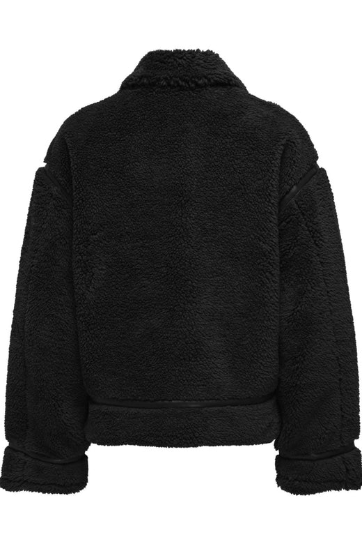Only - Onlmichelle Teddy Jacket - 4630647 Black Jakker 