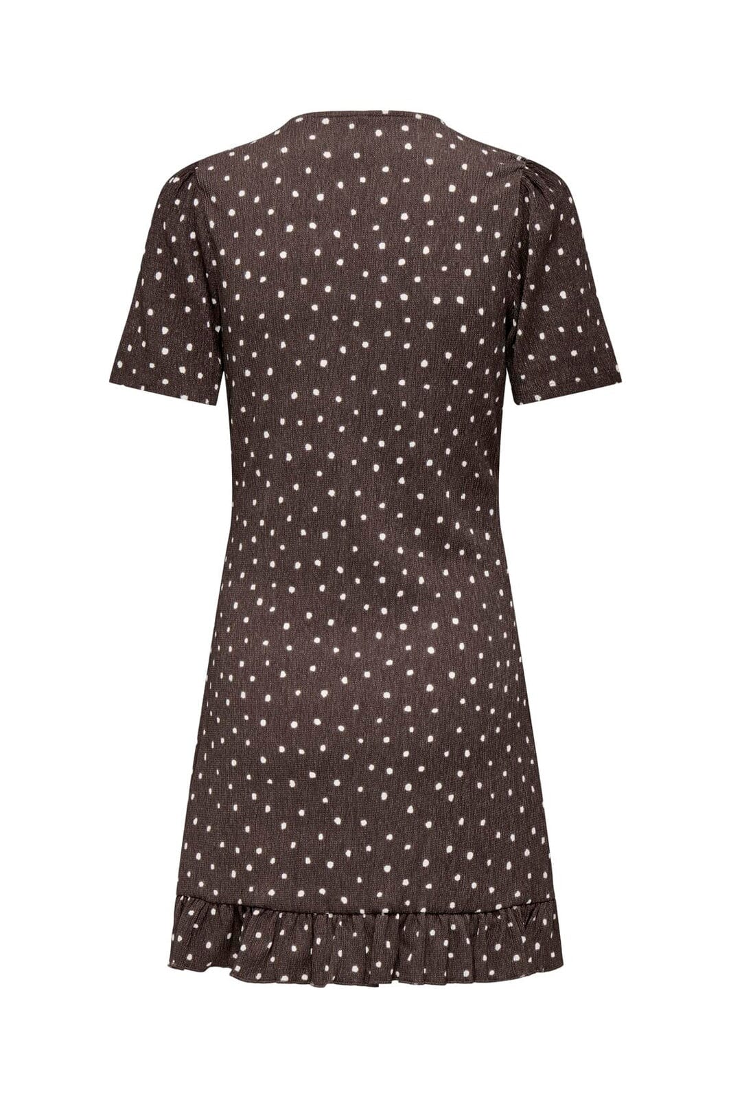 Only - Onlmolly S/S V-Neck Dress - 4989235 Shopping Bag Cloud Dancer Dots (Milly)